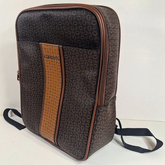 Guess Signature Logo Suma Travel Backpack School/Work Brown Tan main image 4